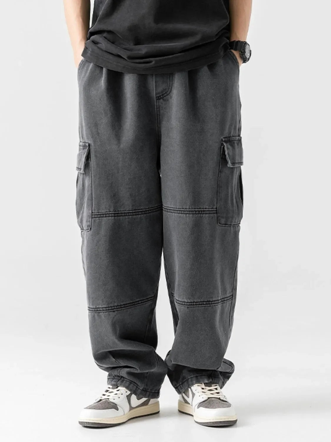 Men's Plus Size Baggy Jeans with Pockets - tif-shop24.de