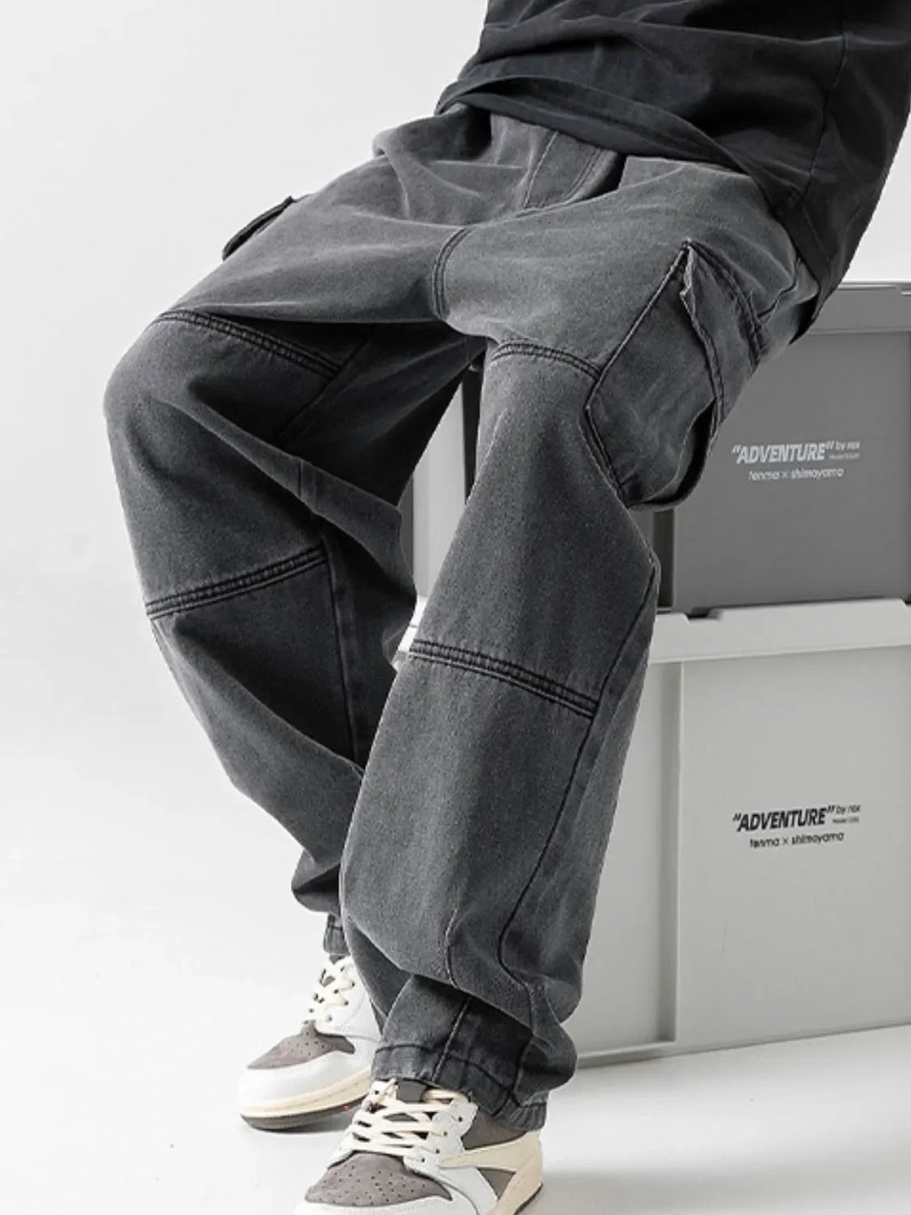 Men's Plus Size Baggy Jeans with Pockets - tif-shop24.de