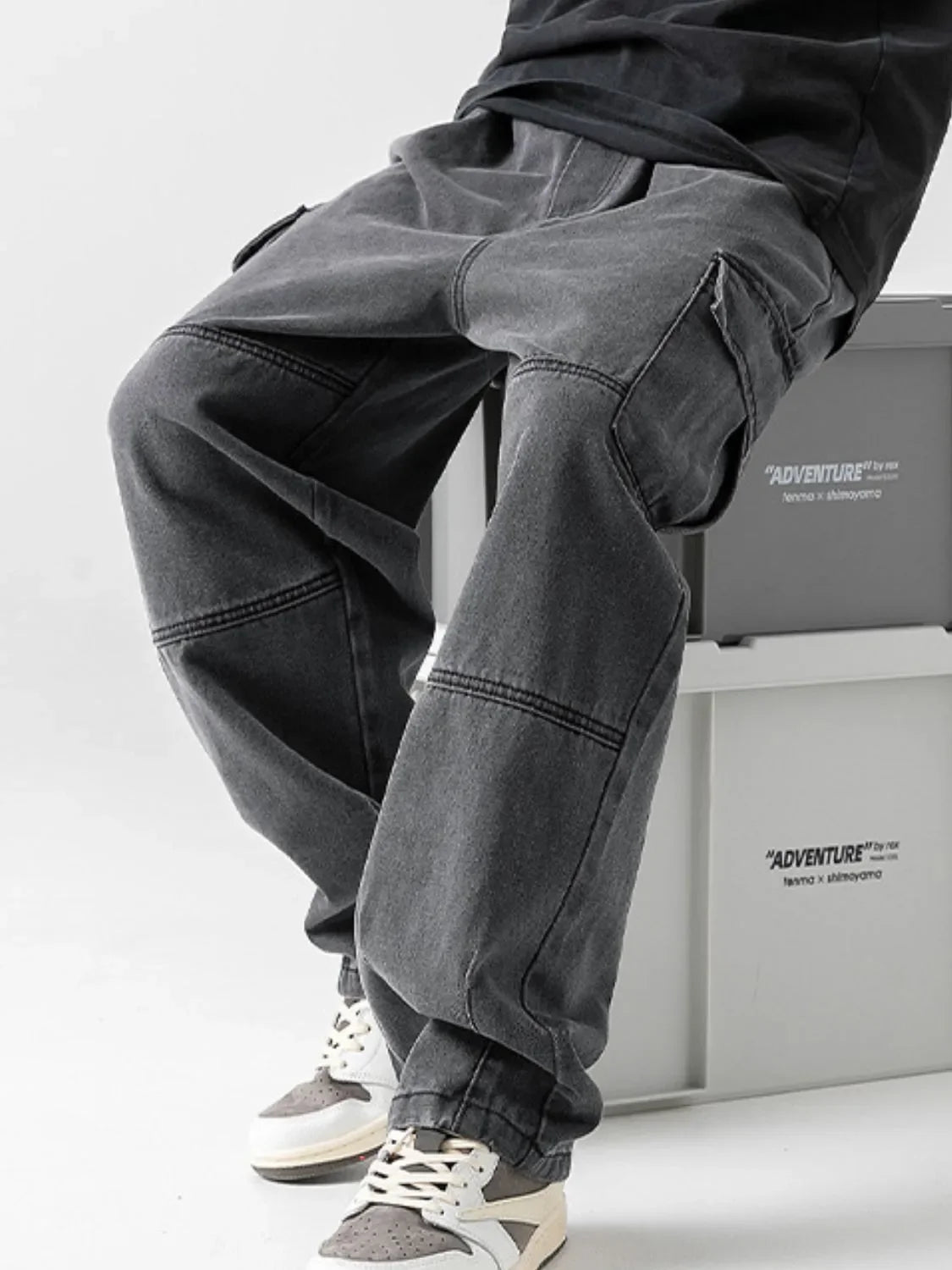 Men's Plus Size Baggy Jeans with Pockets - tif-shop24.de