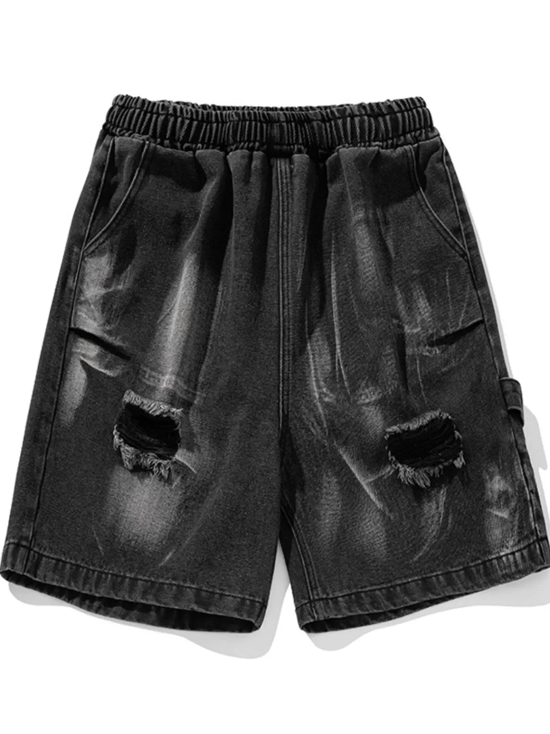 Men's Plus Size Distressed Denim Shorts - tif-shop24.de