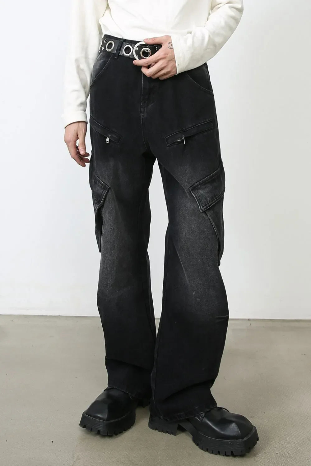 Men's Baggy Jeans with Cargo Pockets - tif-shop24.de