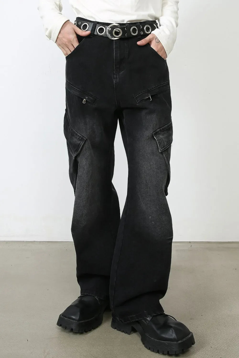 Men's Baggy Jeans with Cargo Pockets - tif-shop24.de