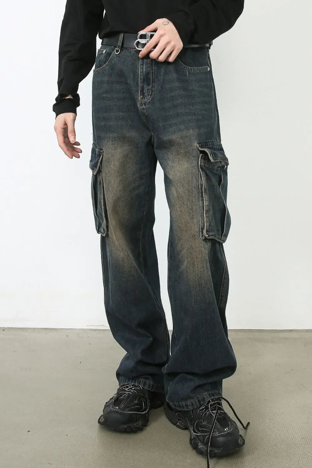 Men's Baggy Jeans with Cargo Pockets - tif-shop24.de