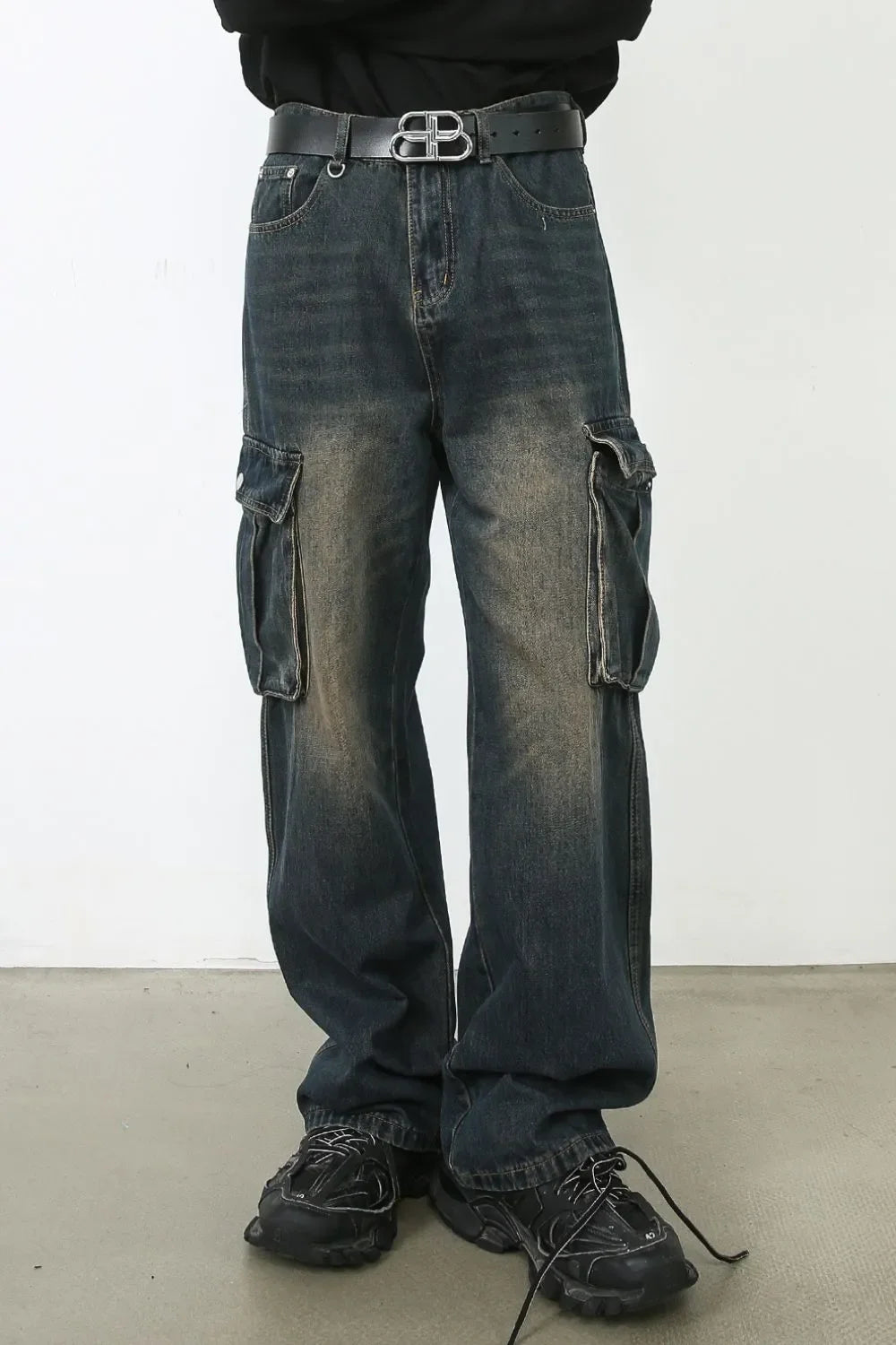 Men's Baggy Jeans with Cargo Pockets - tif-shop24.de