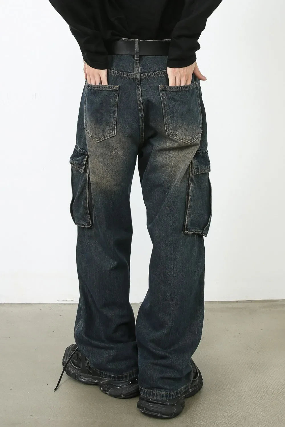 Men's Baggy Jeans with Cargo Pockets - tif-shop24.de