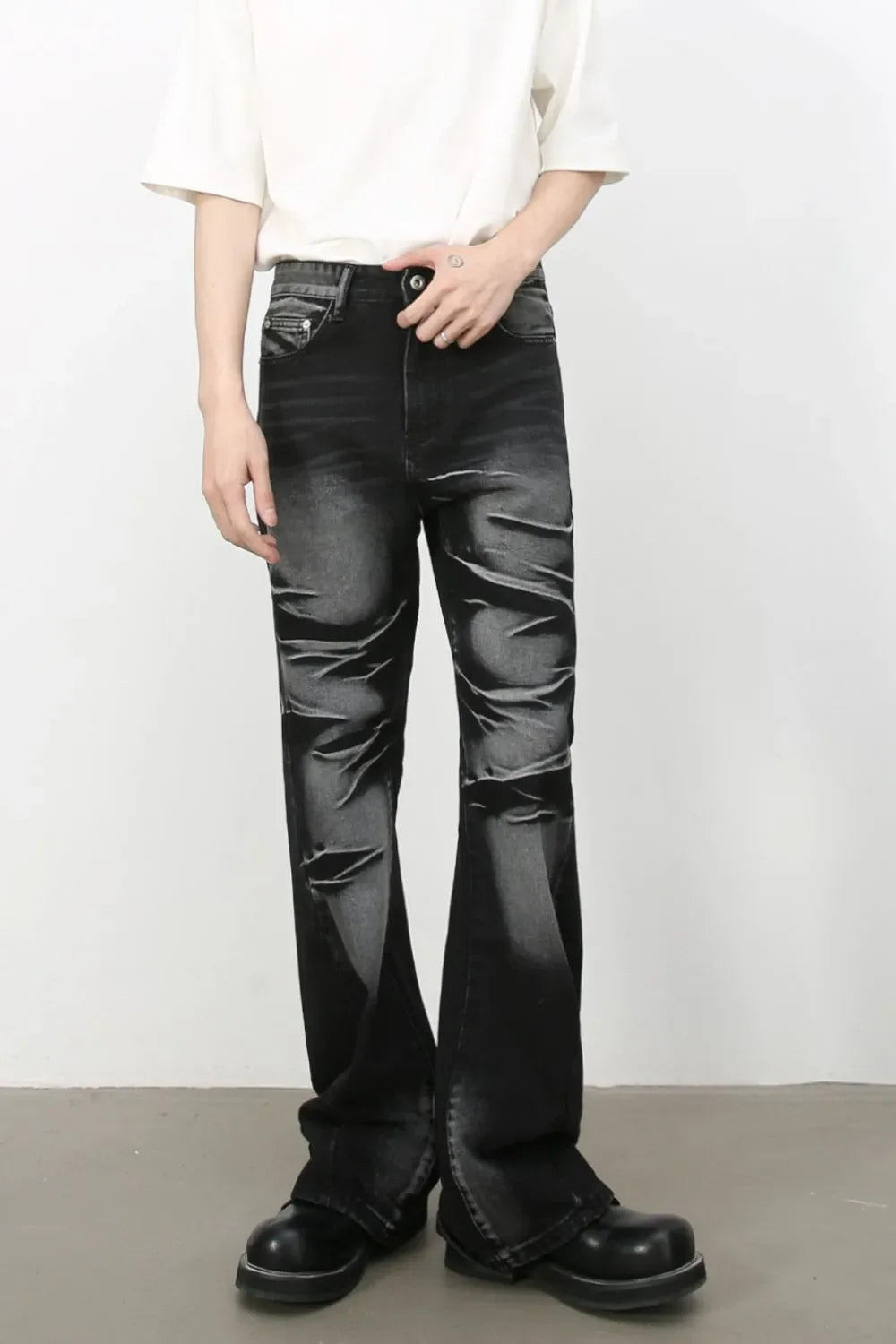 Men's Bootcut Jeans with Pockets - tif-shop24.de