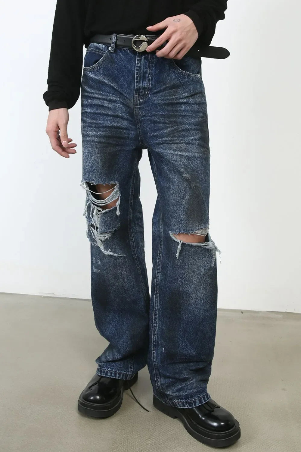 Men's Distressed Jeans with Pockets - tif-shop24.de