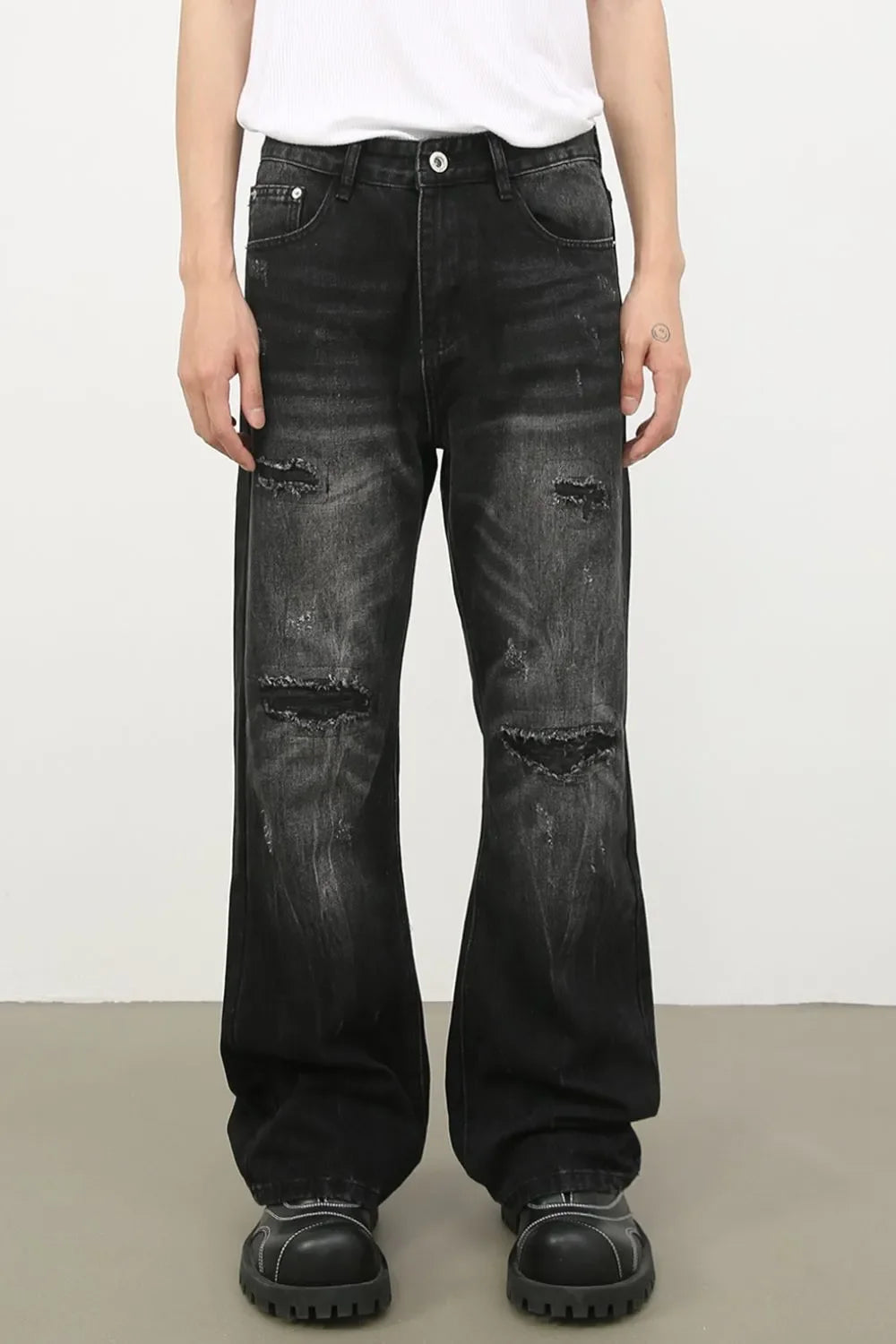 Men's Distressed Jeans with Pockets - tif-shop24.de