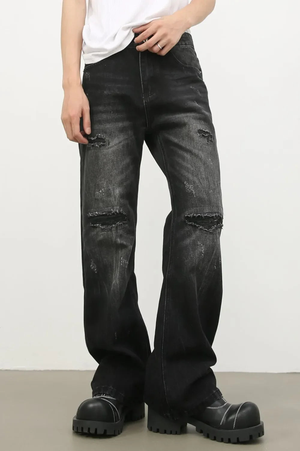Men's Distressed Jeans with Pockets - tif-shop24.de