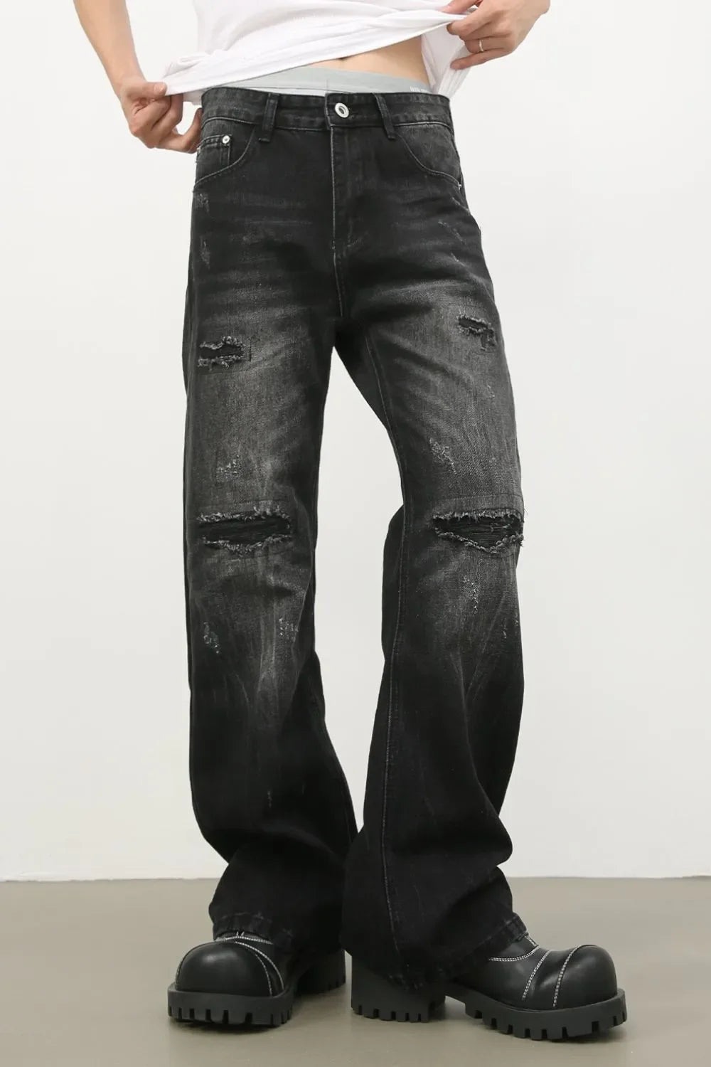 Men's Distressed Jeans with Pockets - tif-shop24.de