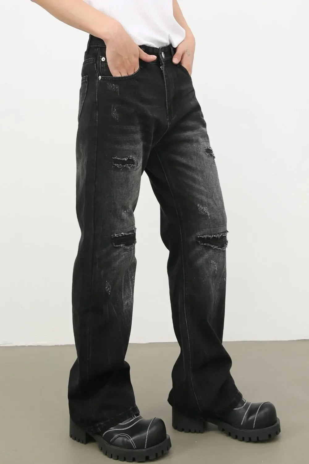 Men's Distressed Jeans with Pockets - tif-shop24.de