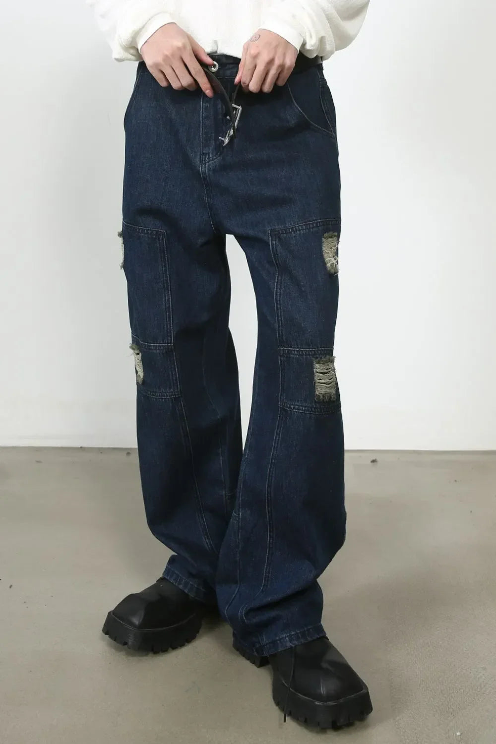 Men's Distressed Jeans with Pockets - tif-shop24.de