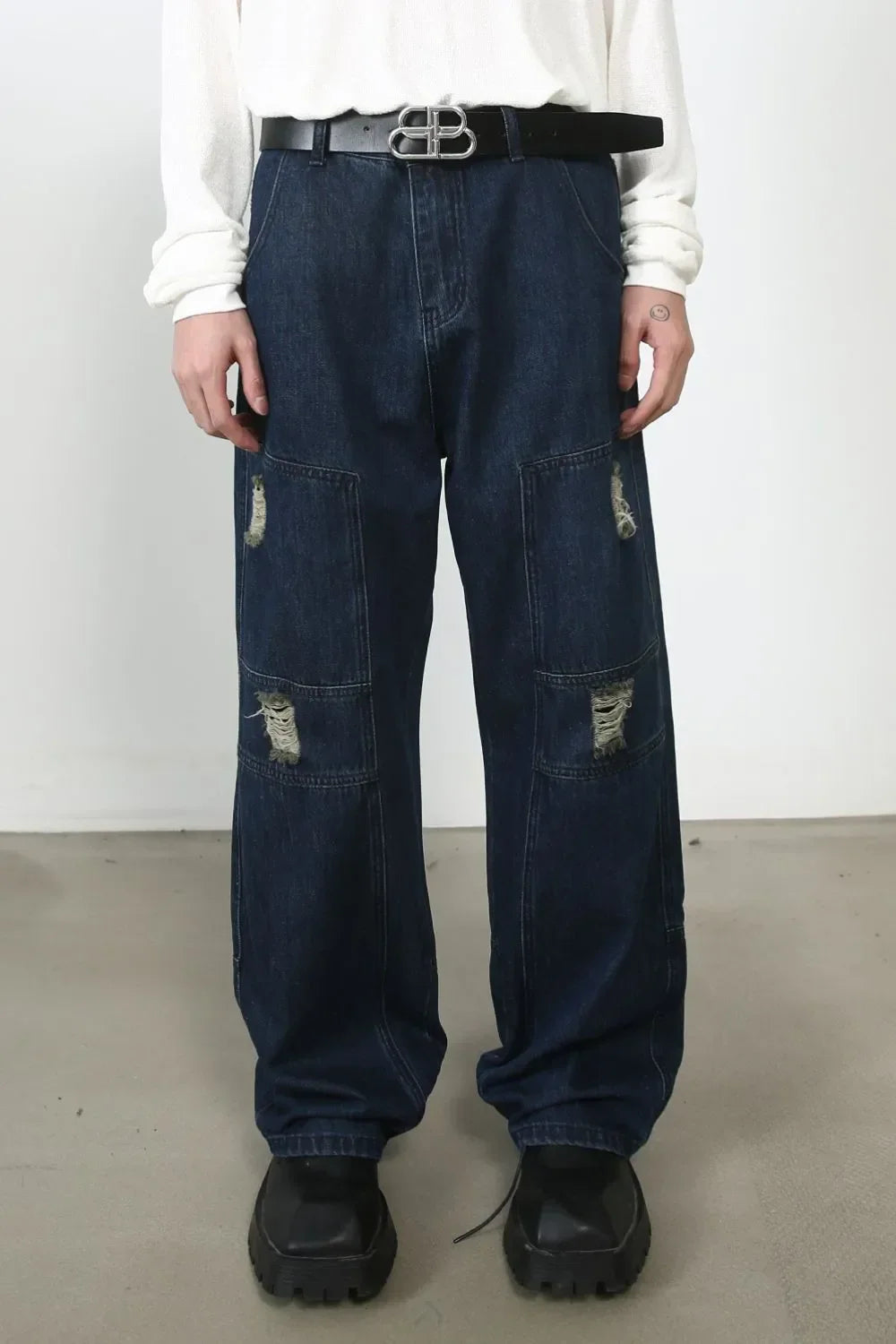 Men's Distressed Jeans with Pockets - tif-shop24.de