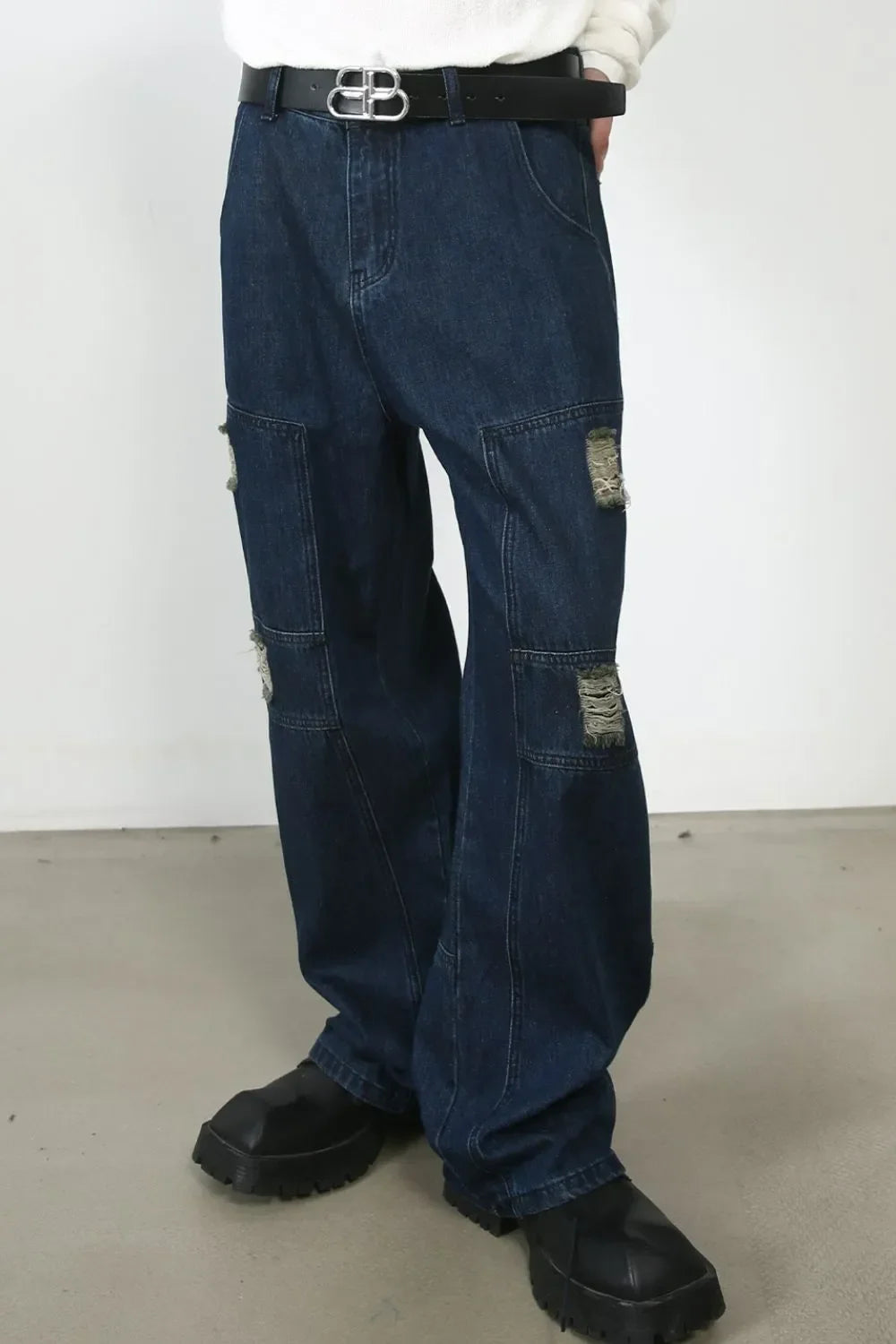 Men's Distressed Jeans with Pockets - tif-shop24.de