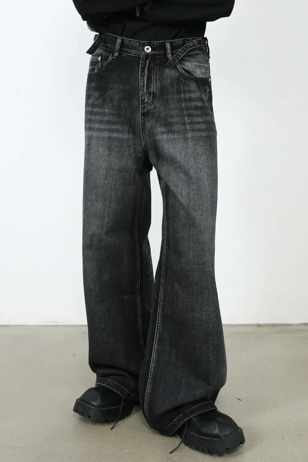 Men's Wide Leg Jeans with Pockets - tif-shop24.de