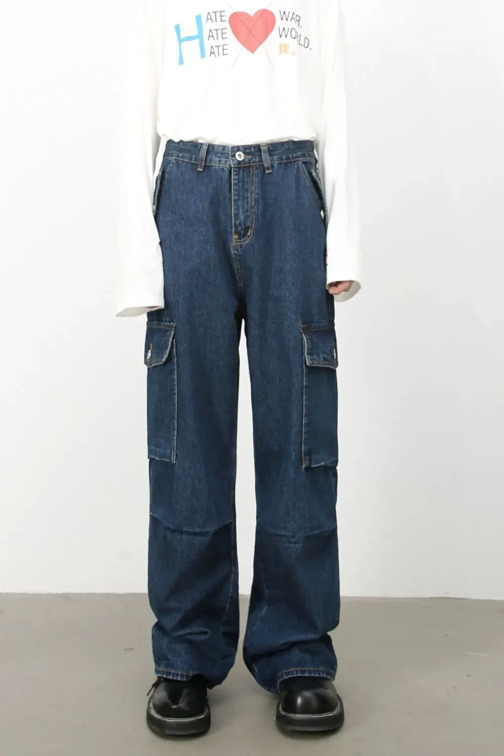 Men's Baggy Jeans with Cargo Pockets - tif-shop24.de