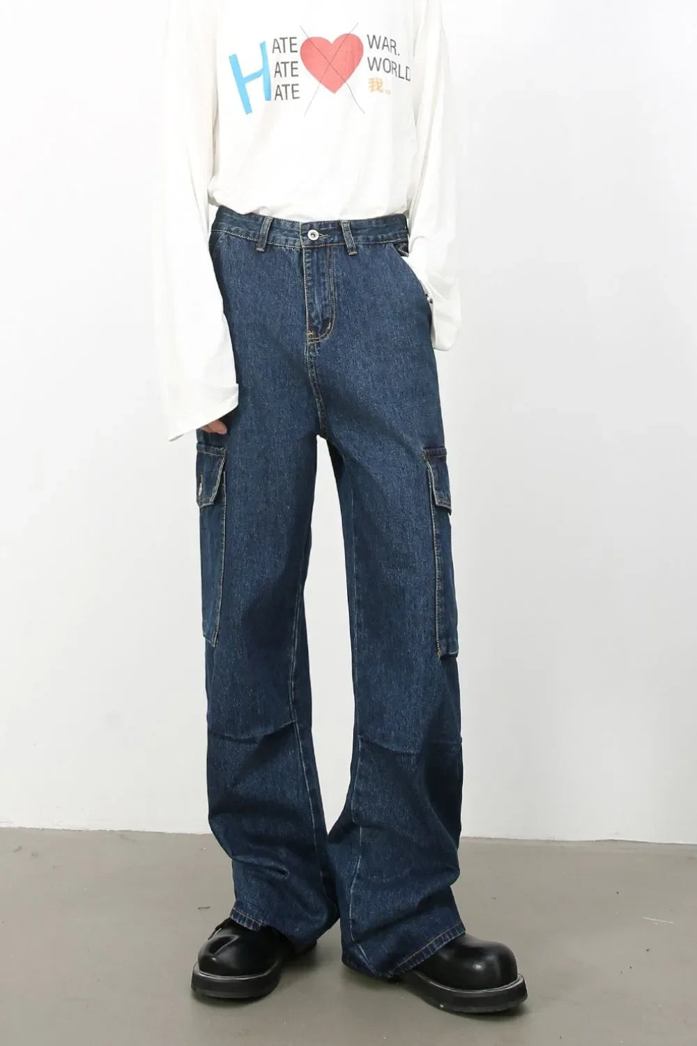 Men's Baggy Jeans with Cargo Pockets - tif-shop24.de