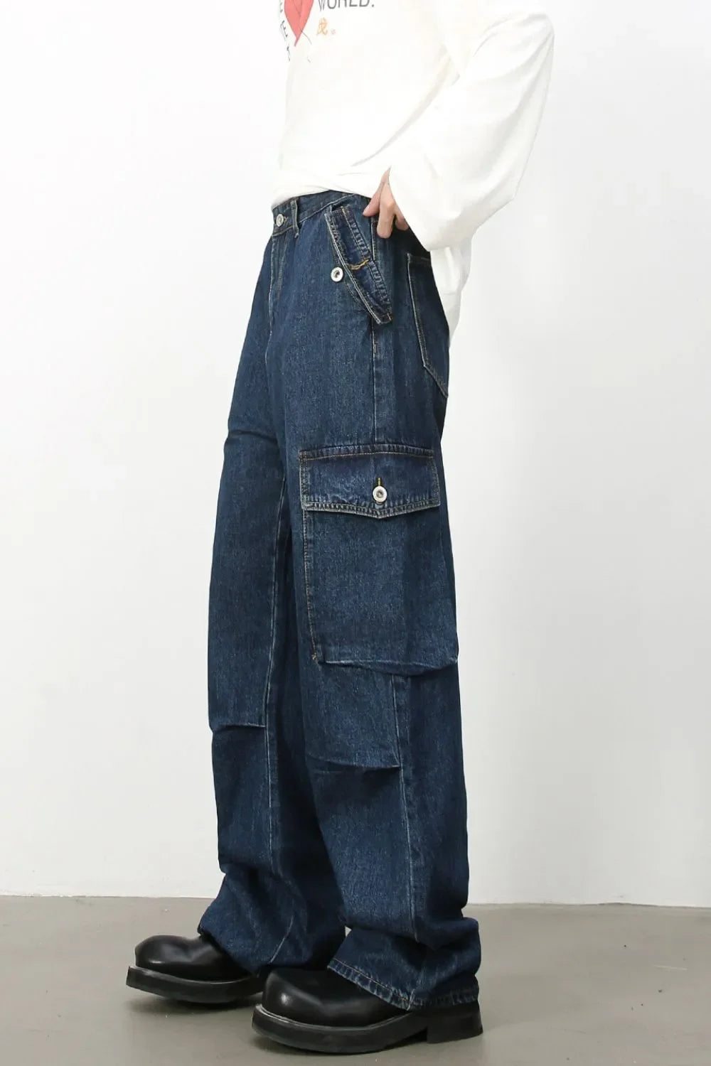 Men's Baggy Jeans with Cargo Pockets - tif-shop24.de