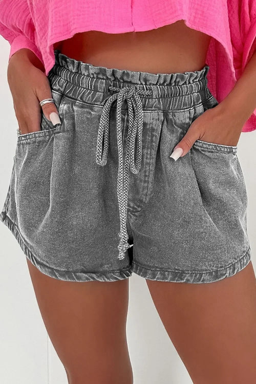 Drawstring Denim Shorts - tif-shop24.de