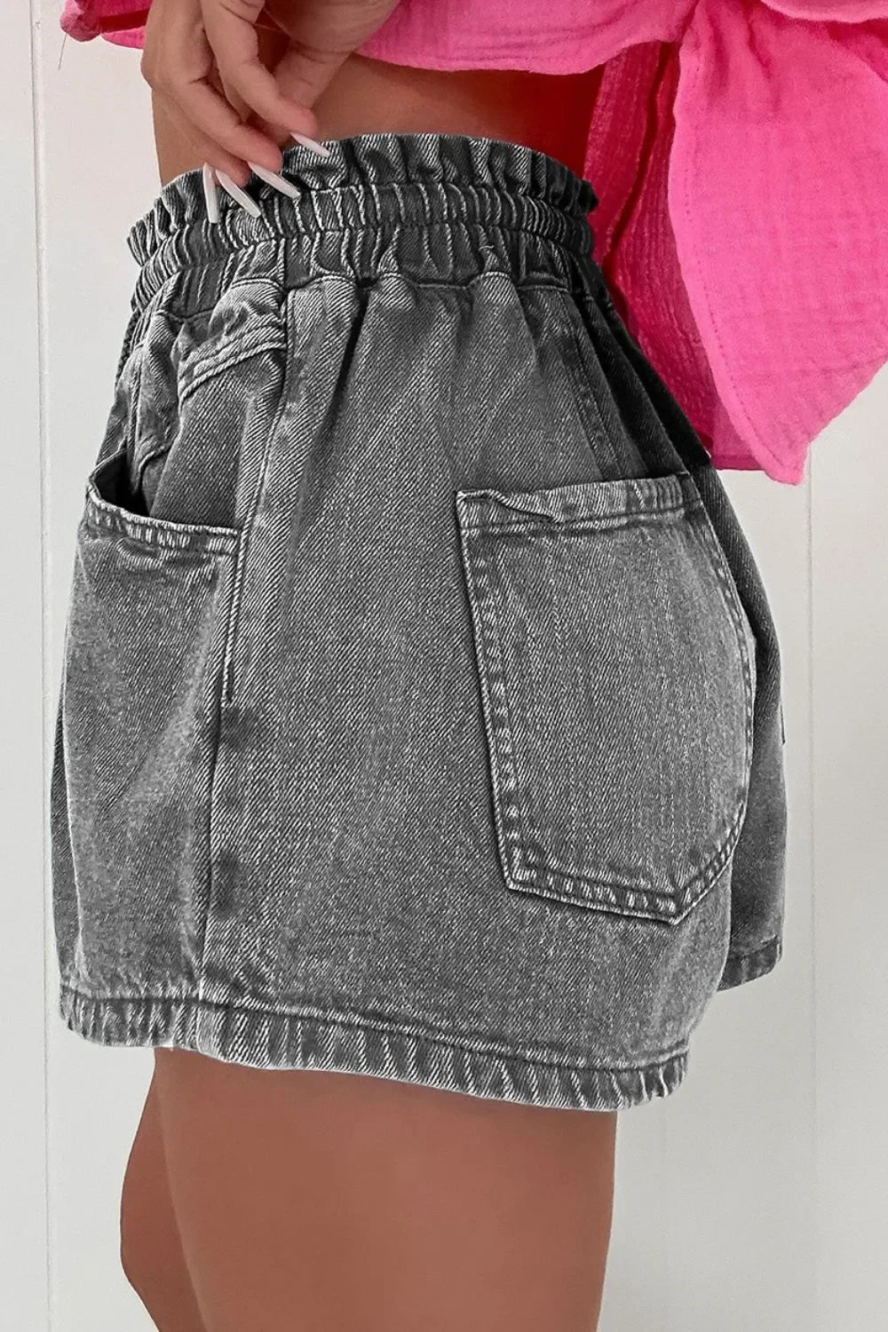 Drawstring Denim Shorts - tif-shop24.de