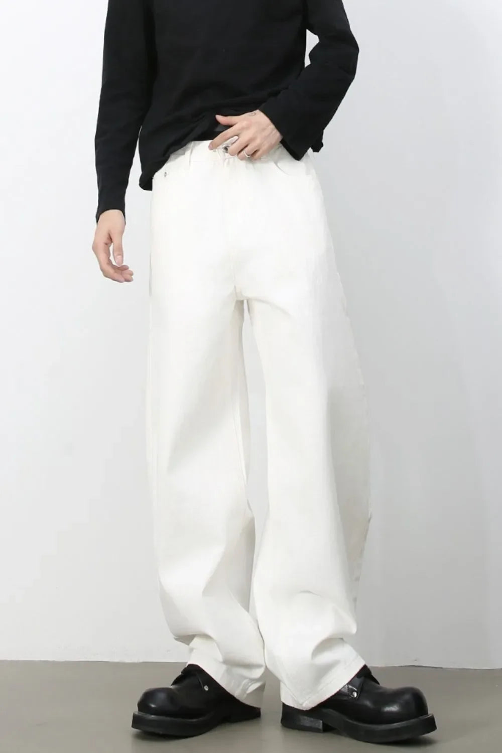 Men's High Rise Wide Leg Jeans - tif-shop24.de