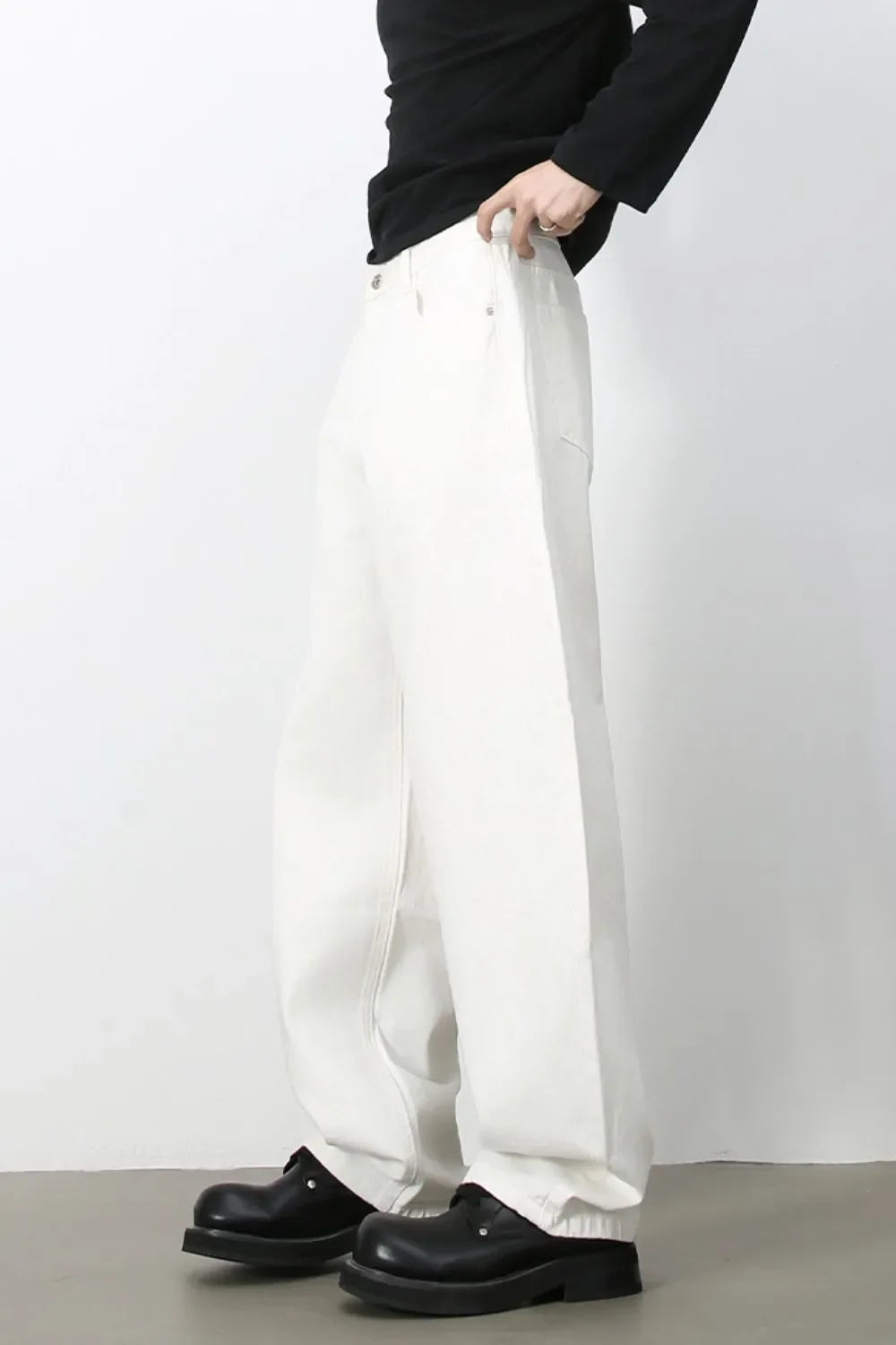 Men's High Rise Wide Leg Jeans - tif-shop24.de