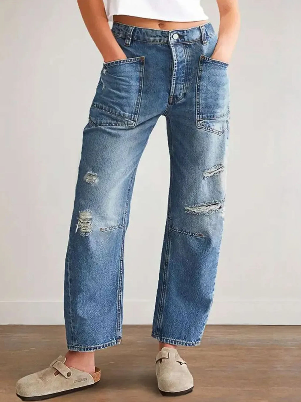 Distressed Jeans with Pockets - tif-shop24.de