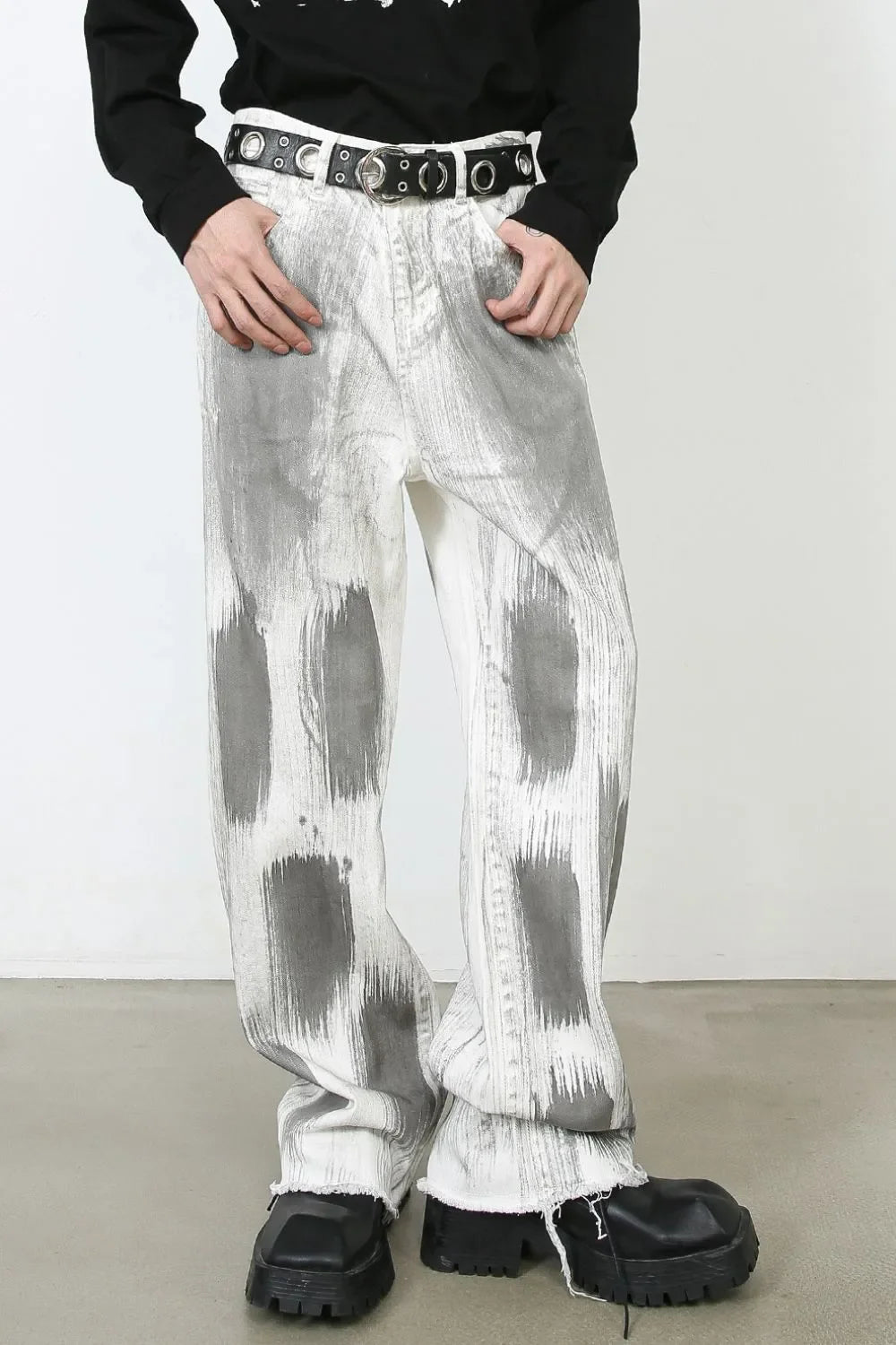 Men's Contrast Loose Jeans - tif-shop24.de