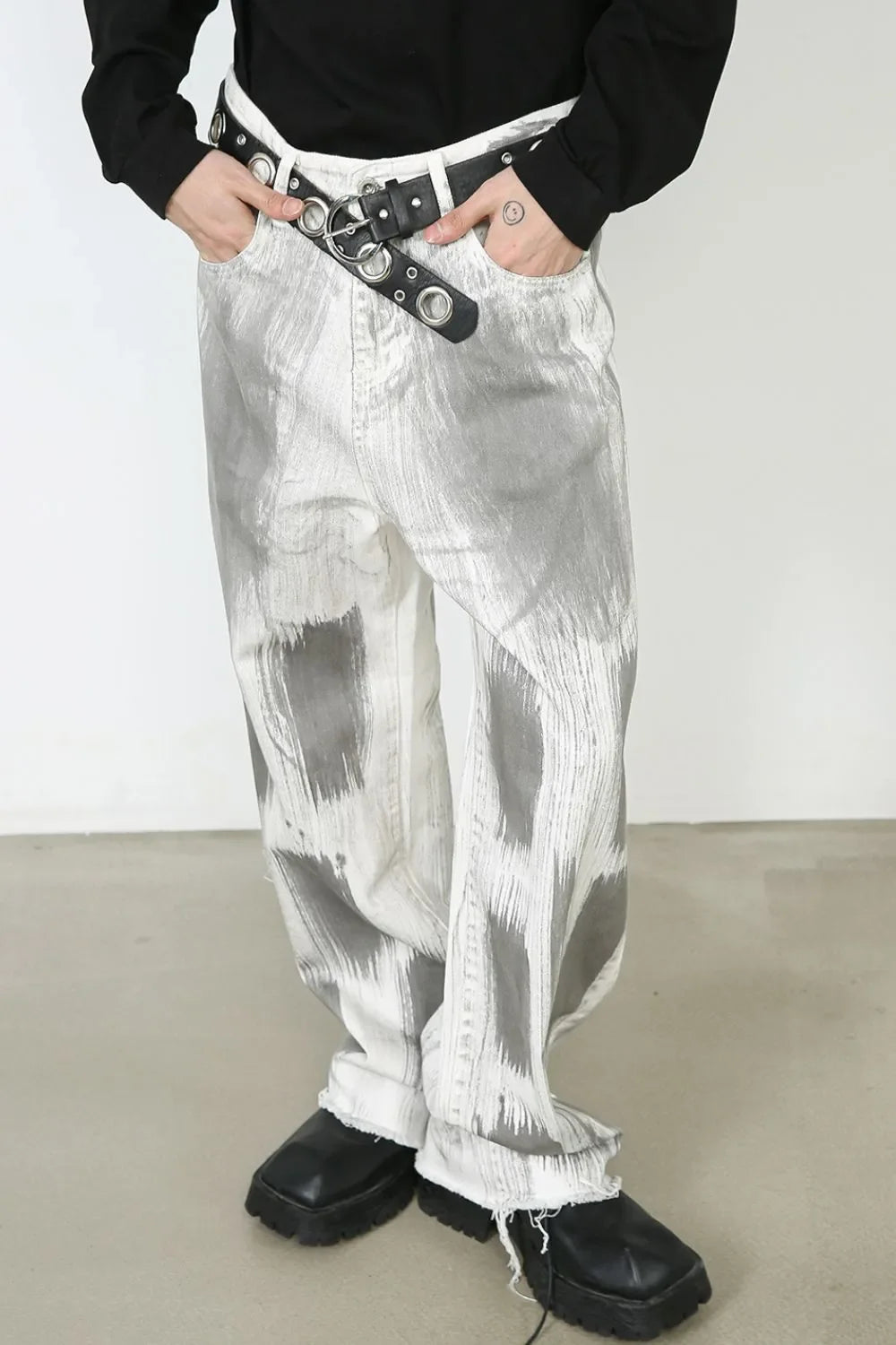 Men's Contrast Loose Jeans - tif-shop24.de