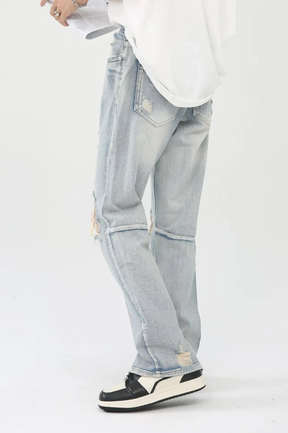 Men's Distressed Slit Jeans - tif-shop24.de