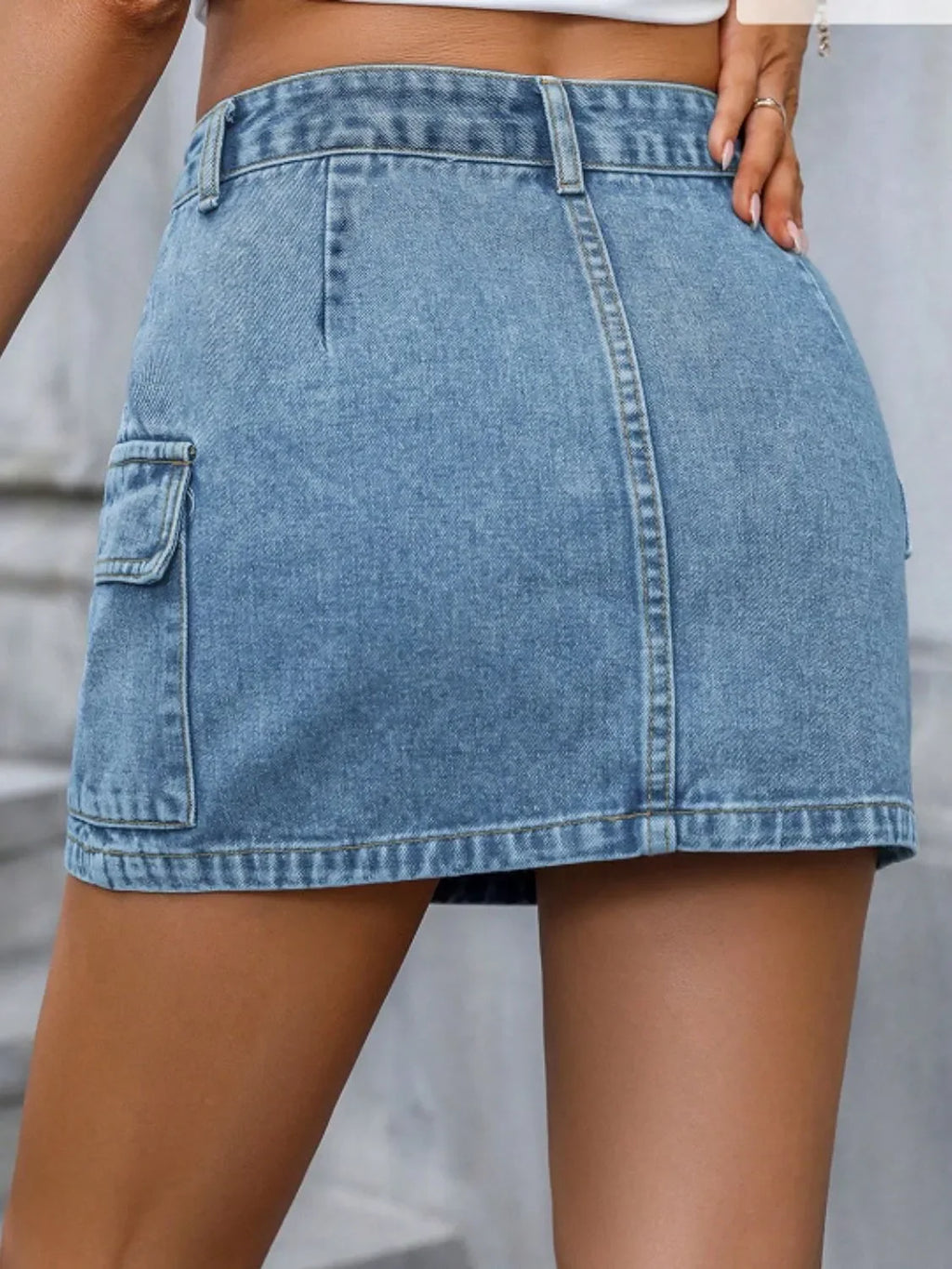 Pocketed Denim Mini Skirt - tif-shop24.de