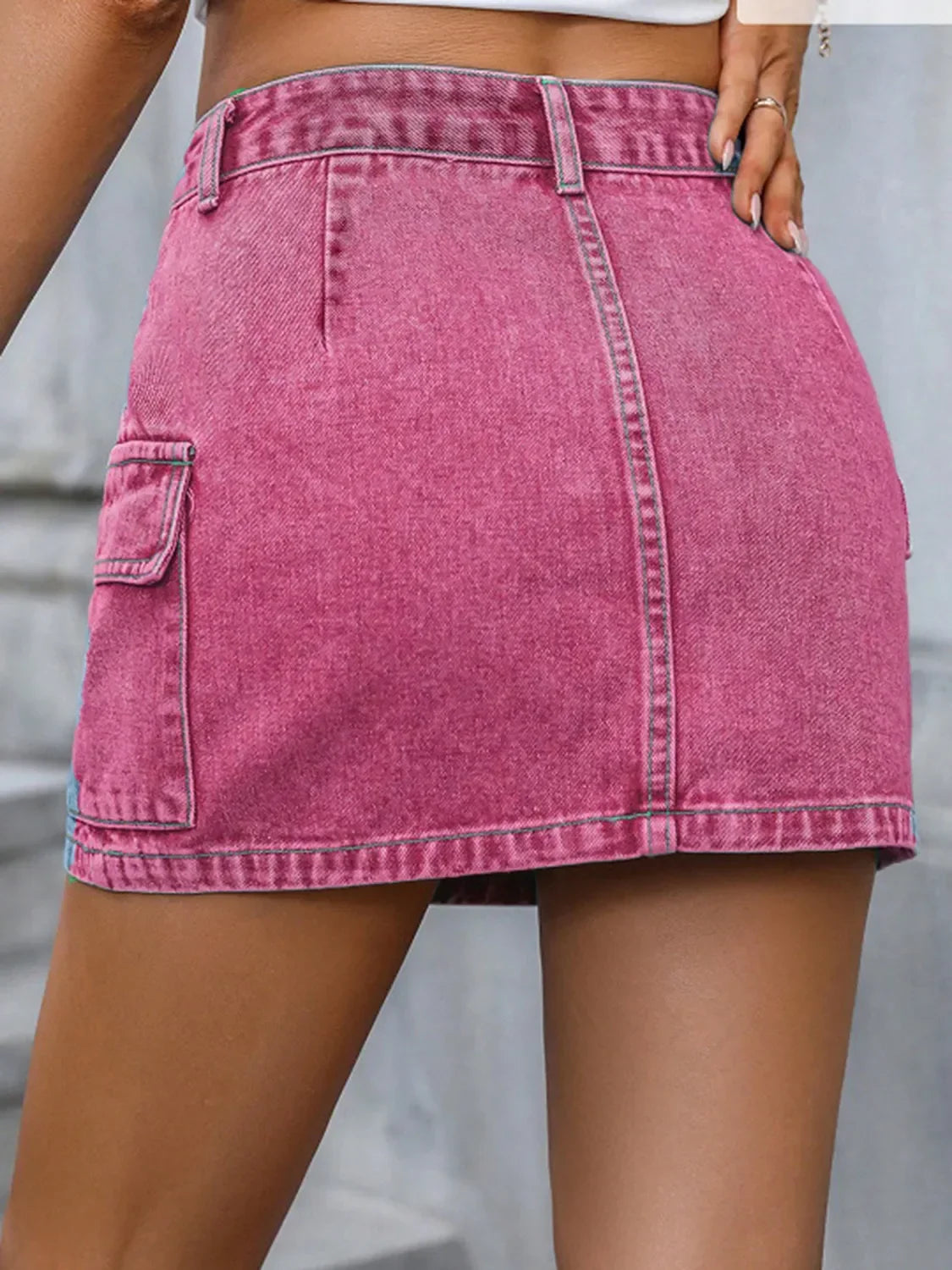 Pocketed Denim Mini Skirt - tif-shop24.de