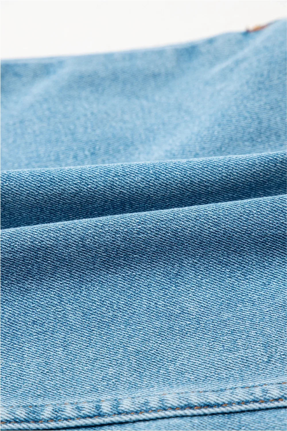 Acid Wash Bowknot Details High Waist Denim Skirt - tif-shop24.de