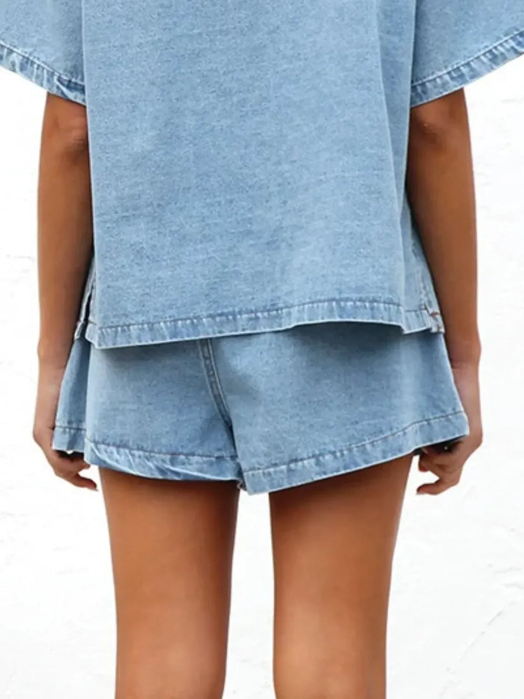 Elastic Waist Denim Shorts - tif-shop24.de