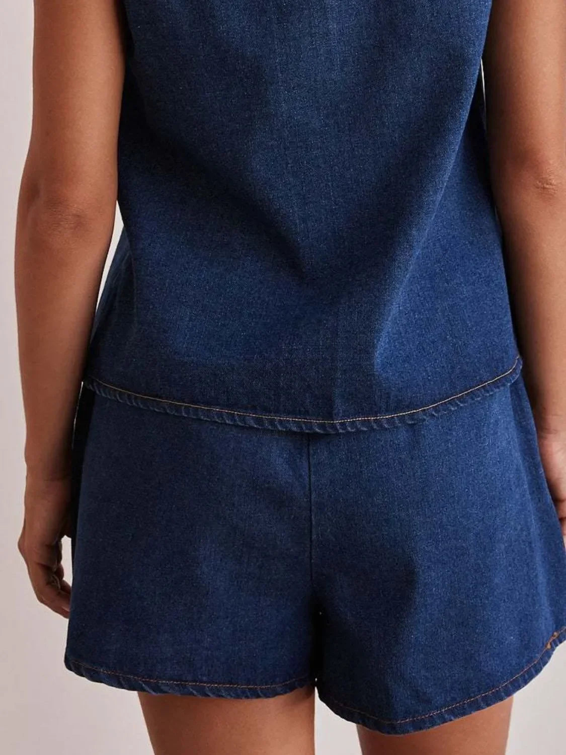 Elastic Waist Denim Shorts - tif-shop24.de