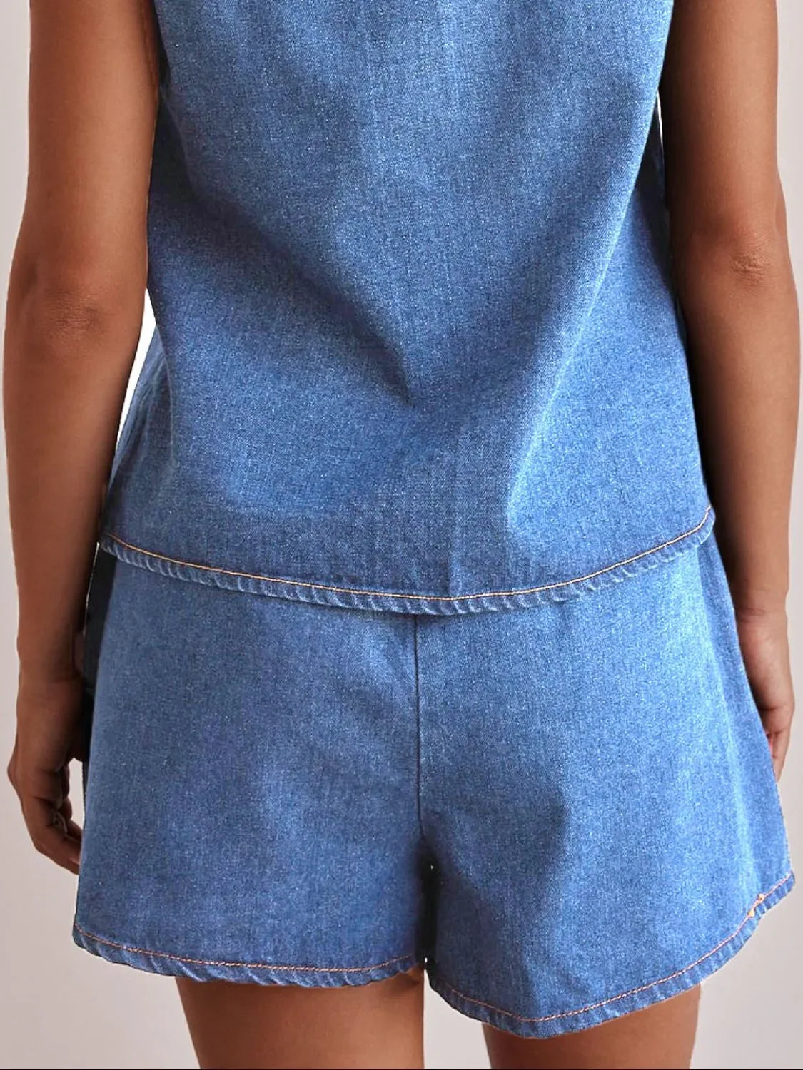 Elastic Waist Denim Shorts - tif-shop24.de