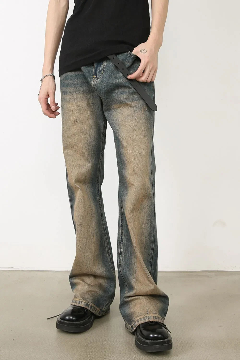 Men's Bootcut Jeans with Pockets - tif-shop24.de