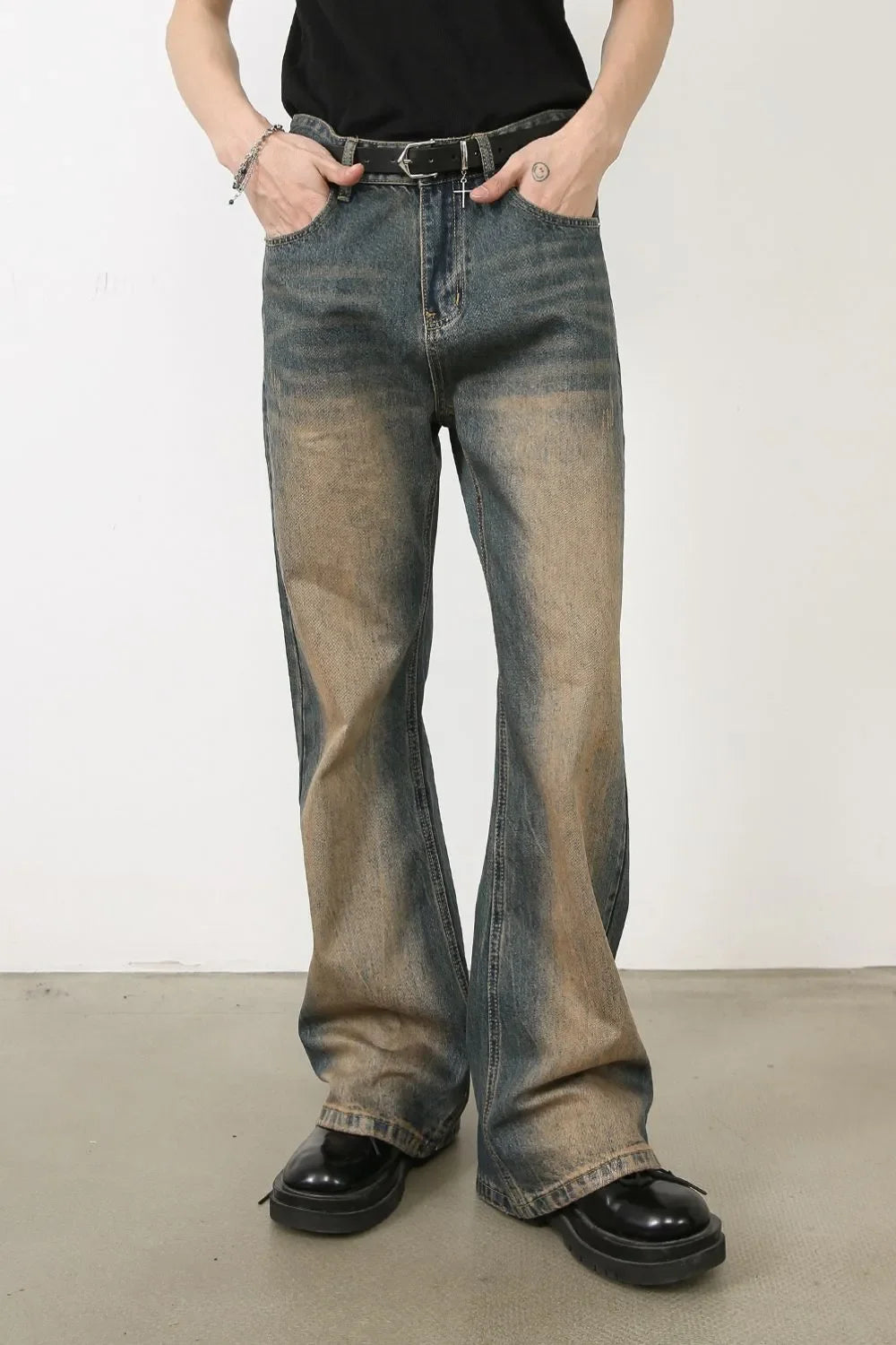 Men's Bootcut Jeans with Pockets - tif-shop24.de