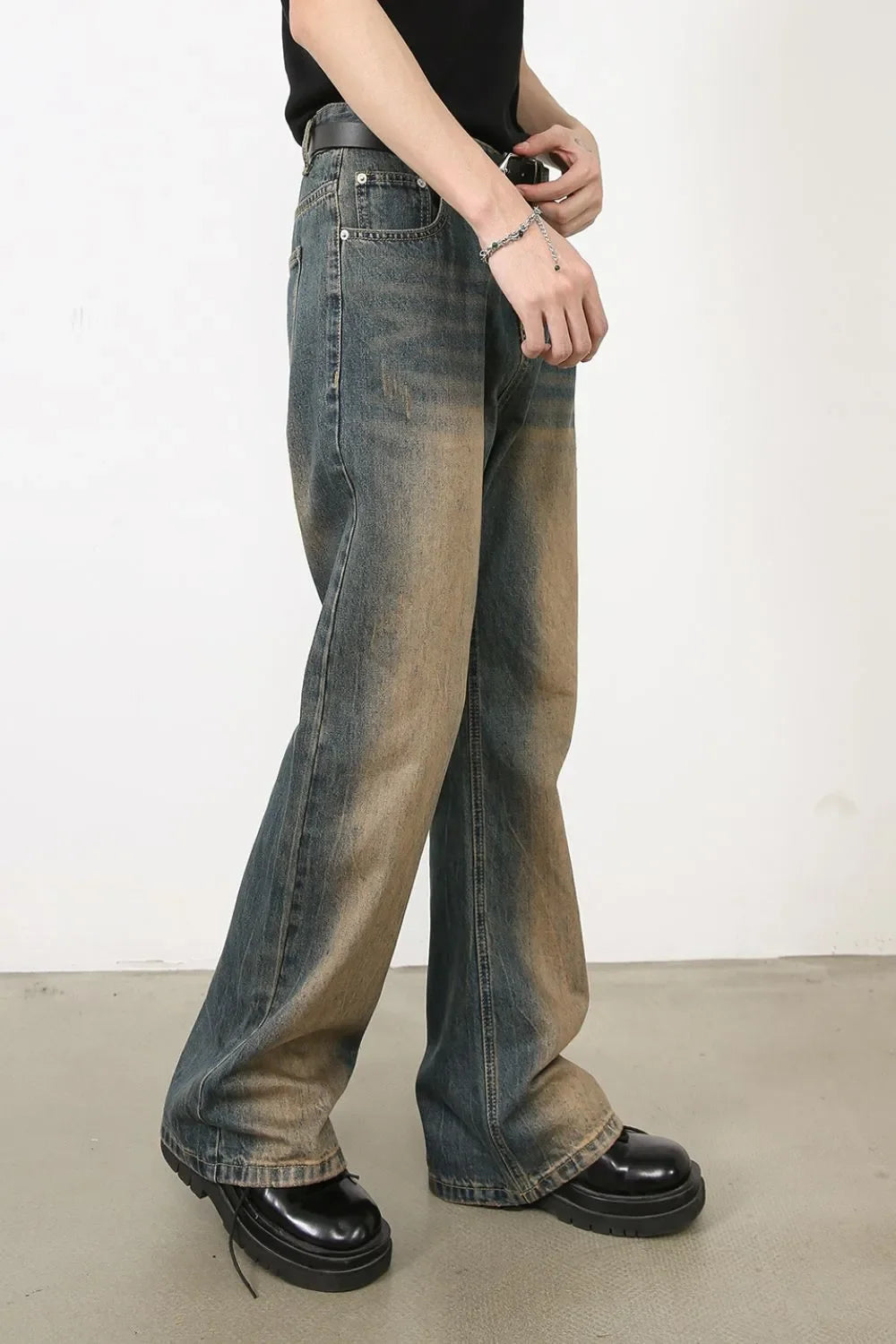 Men's Bootcut Jeans with Pockets - tif-shop24.de