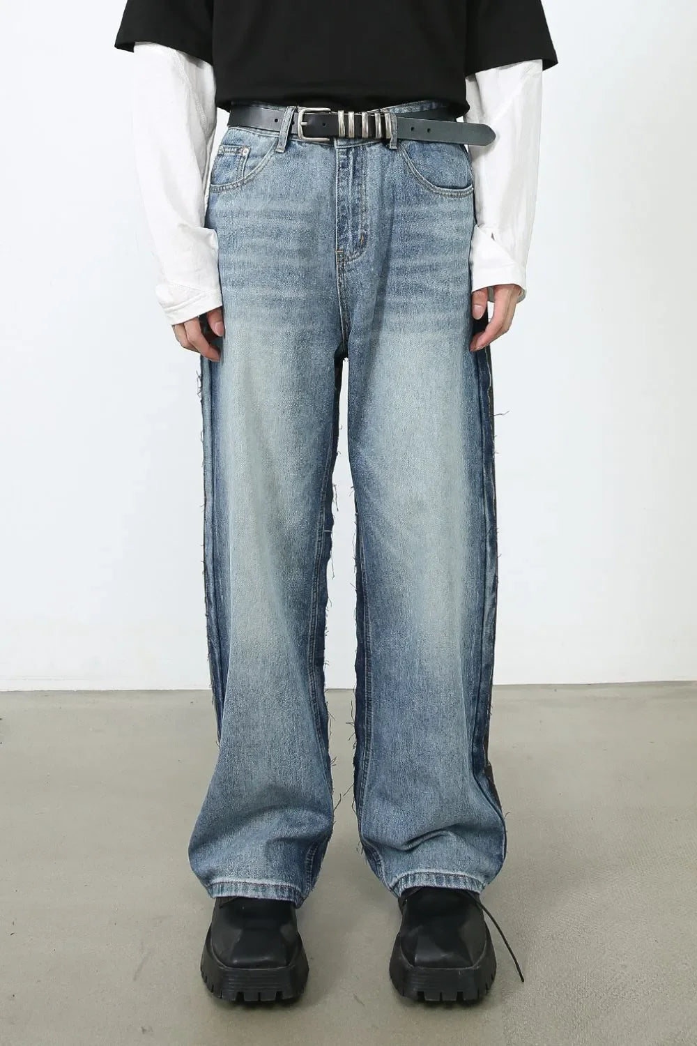 Men's Contrast Loose Fit Jeans - tif-shop24.de