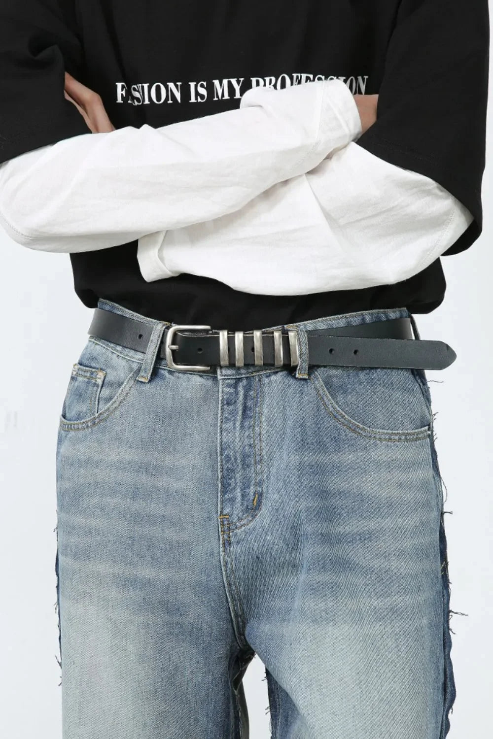 Men's Contrast Loose Fit Jeans - tif-shop24.de