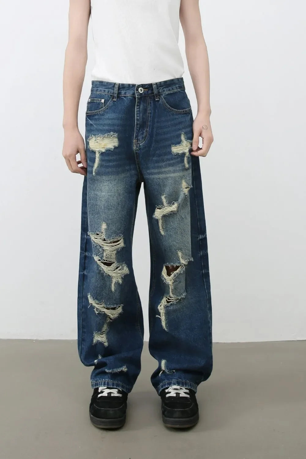 Men's Distressed Jeans with Pockets - tif-shop24.de