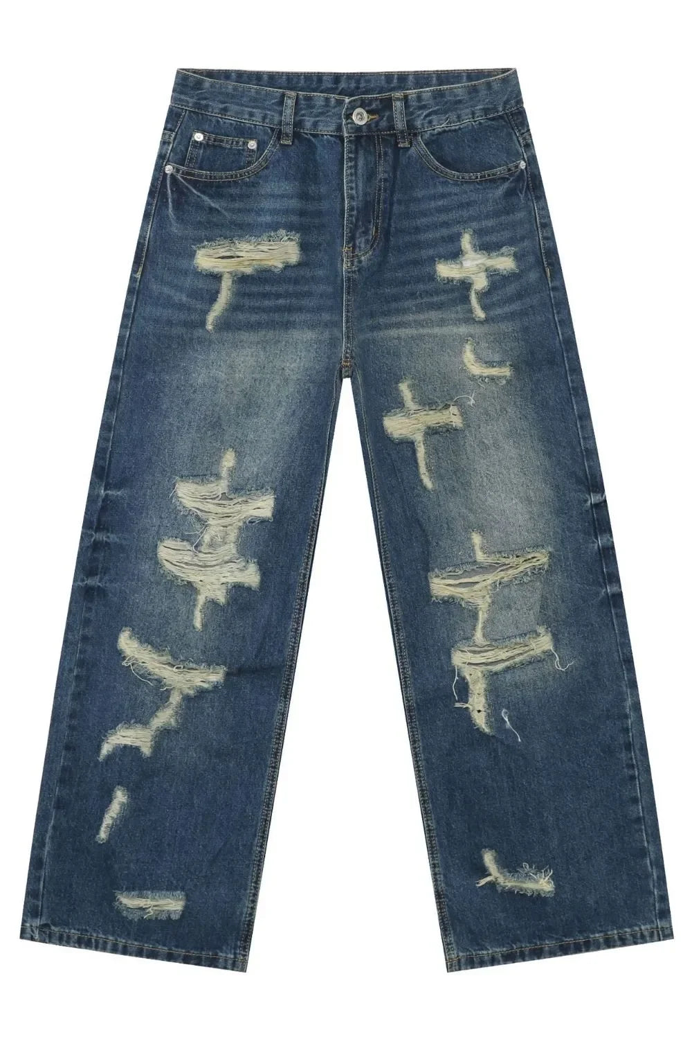 Men's Distressed Jeans with Pockets - tif-shop24.de