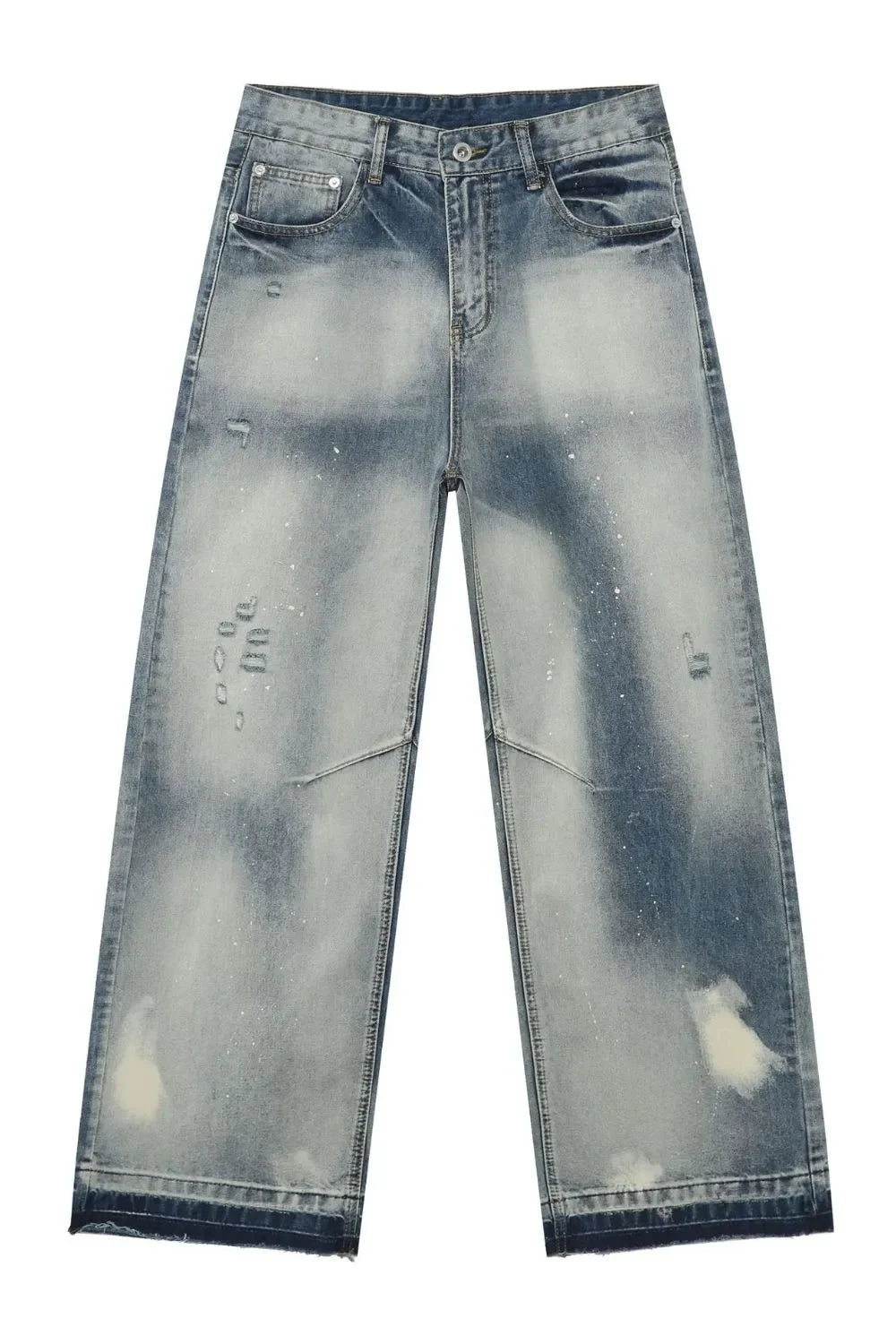 Men's Distressed Wide Leg Jeans - tif-shop24.de