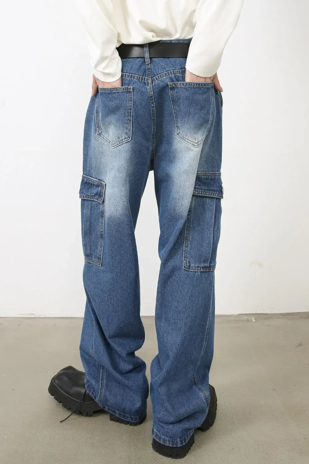 Men's Loose Fit Jeans with Pockets - tif-shop24.de