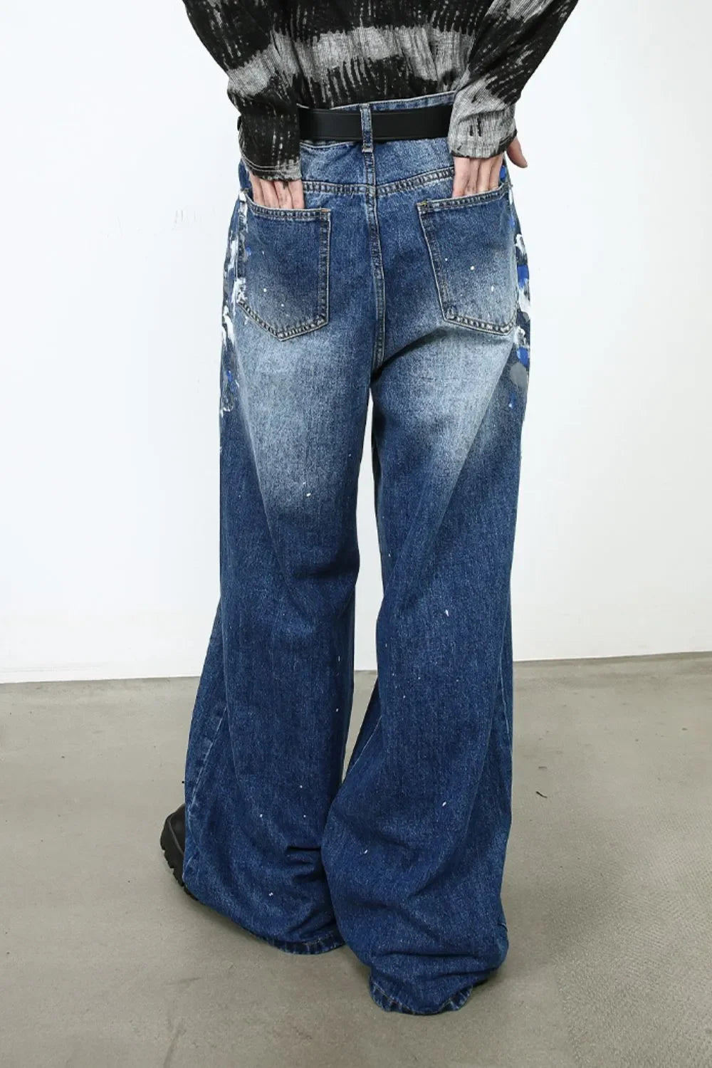 Men's Paint Wide Leg Jeans - tif-shop24.de
