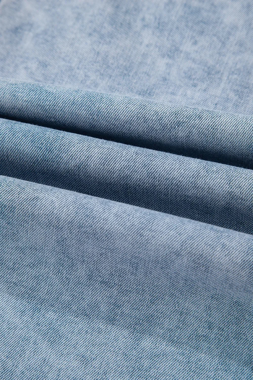 Mineral Wash Denim Frayed U Neck Sleeveless Top - tif-shop24.de