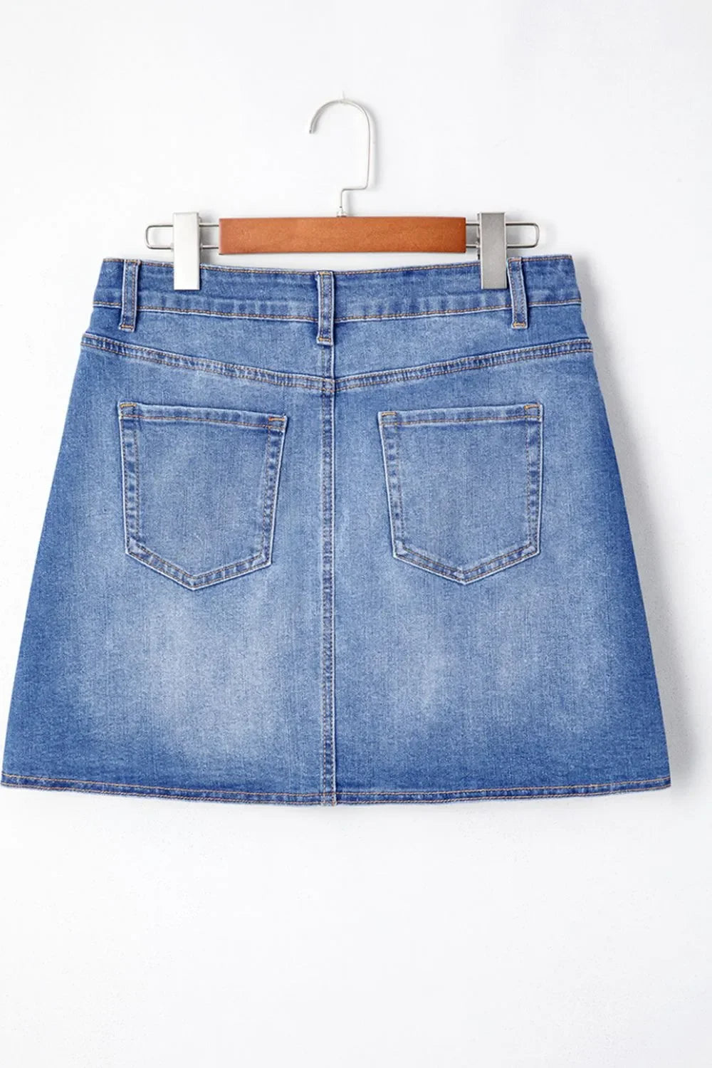 Wrapped Crossed Waist Denim Mini Skirt - tif-shop24.de
