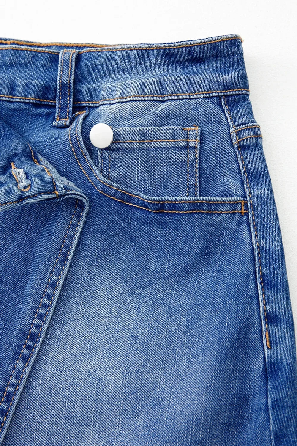 Wrapped Crossed Waist Denim Mini Skirt - tif-shop24.de