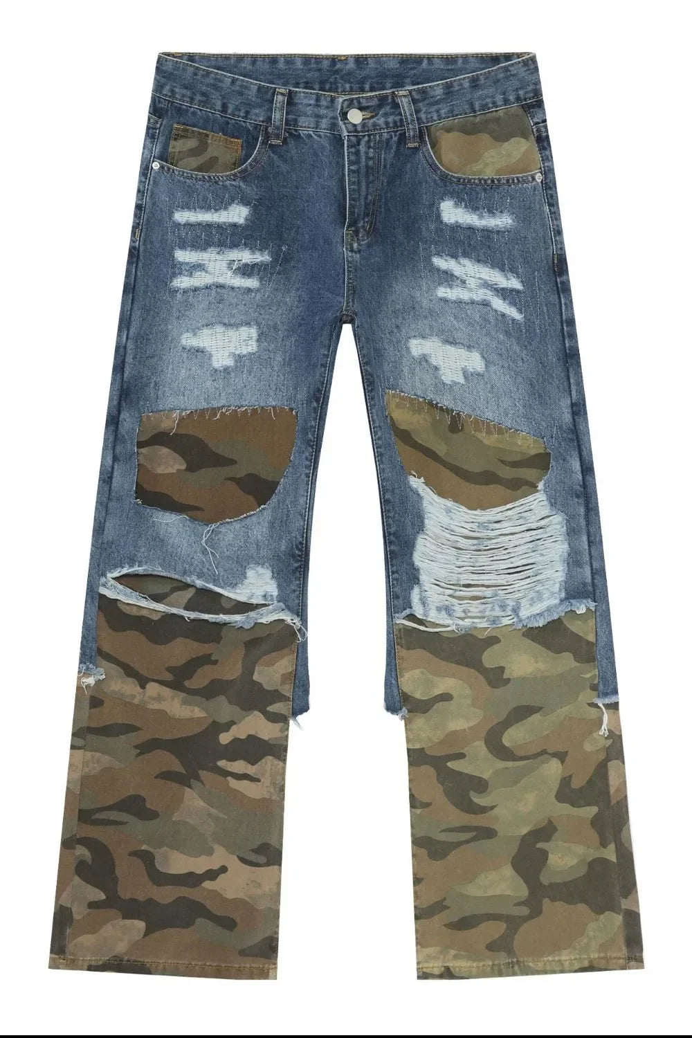 Men's Distressed Camouflage Jeans - tif-shop24.de
